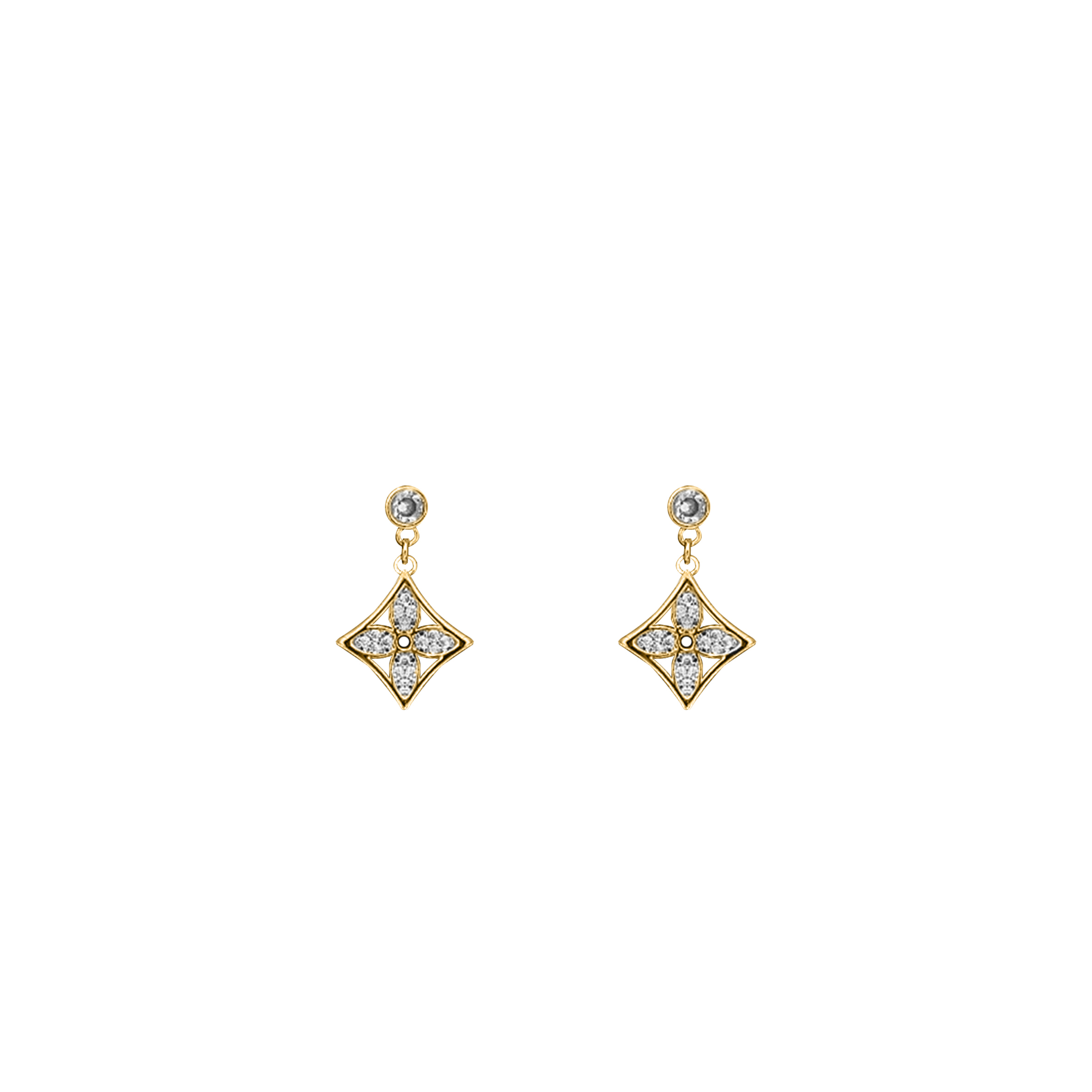 l**is v*t*n idylle blossom ear stud, yellow gold and Di*m*nd - per unit q96169